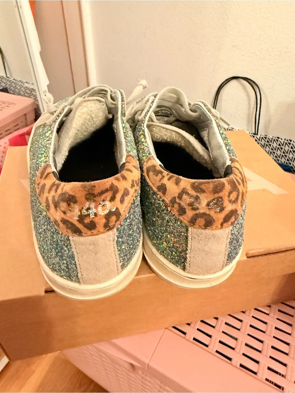 P448 Glitter Low-Top Sneakers in Multi-Color - Picture 2 of 11